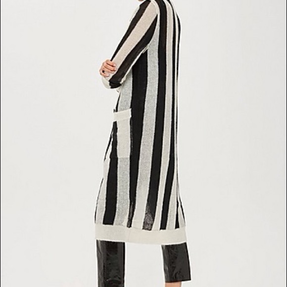⚡️SALE! BNWT mohair wool vertical stripe cardigan - Picture 4 of 12